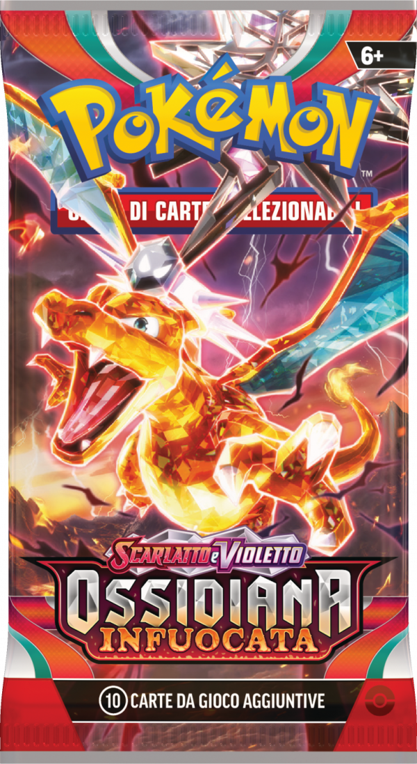 Pokemon Bustina Singola Ossidiana Infuocata - Scarlatto e Violetto - ITA