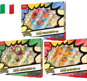 Pokémon - Collezione Mega Emboar-Ex, Mega Feraligatr-Ex e Mega Meganium-Ex