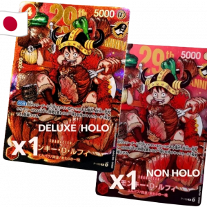 1 Deluxe + 1 Non Holo - One Piece Card Game Luffy Promo Cards 29th Anniversary Shonen Jump (2 carte) Preorder (Fine Dic 26 - Inizio Gen 27)